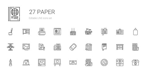 paper icons set