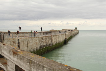 the pier in dieppe, normandy