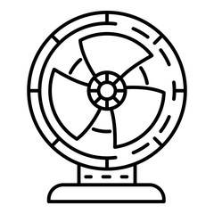 Obraz premium Air fan icon. Outline air fan vector icon for web design isolated on white background