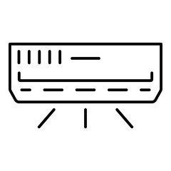 House conditioner icon. Outline house conditioner vector icon for web design isolated on white background