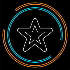 vector star symbol, rating or award shape, success