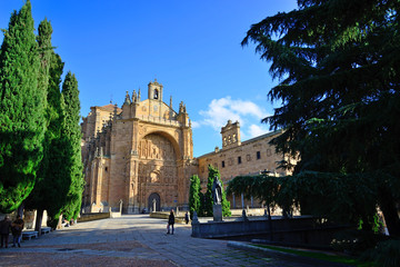 Salamanca, Spain - November 15, 2018: Convent of San Esteban in Salamanca.