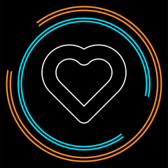 heart love icon - vector heart illustration