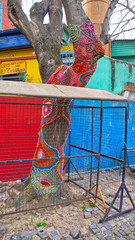 Landmark colorful El Caminito quarter in La Boca district of Buenos Aires, Argentina