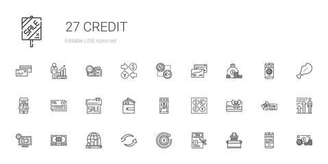 credit icons set