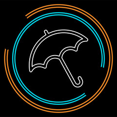 vector umbrella symbol, rain protection