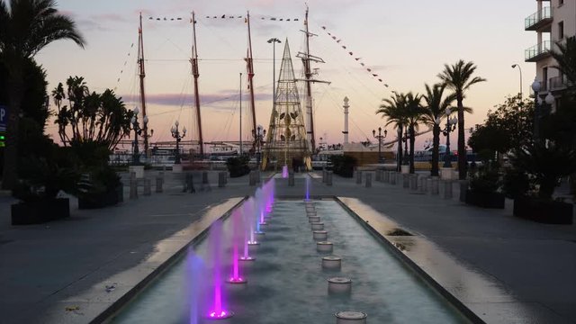 Training Ship Juan Sebastian Elcano Cadiz Spain Time-Lapse