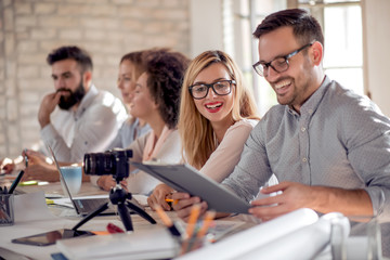 Business people working as a team at the office