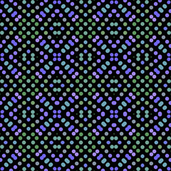 Seamless abstract pattern background with a variety of colored circles.