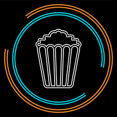 vector pop corn, popcorn box illustration isolated