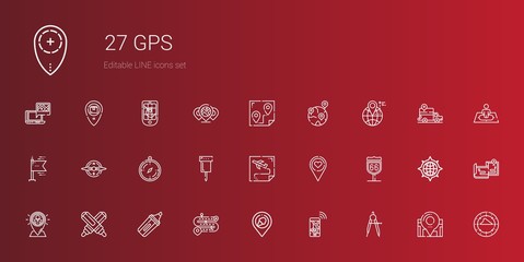 gps icons set