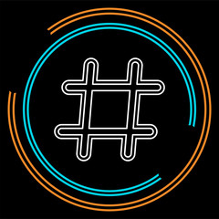 Hashtag icon. element illustration.