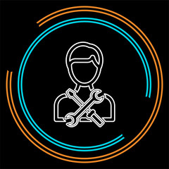 Technician concept line icon.