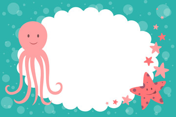 Photo frame of heart shape with pig around.