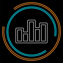 vector bar chart illustration, business graph.