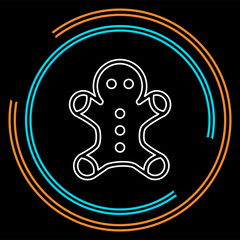 Vector gingerbread man icon. Web Icon.