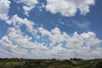 blue sky and clouds