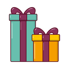 gifts box with bow ribbon