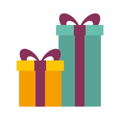 gifts box with bow ribbon