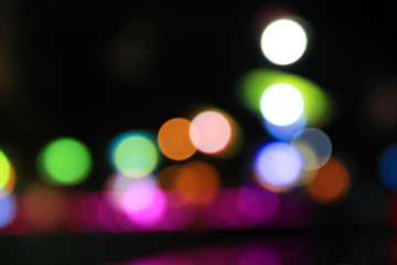 photo of bokeh lights on the street