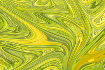 Watercolor Poisonous Background. Toxic Bright Abstraction. Fluorescent Paint. Digital Background With Liquify Flow.