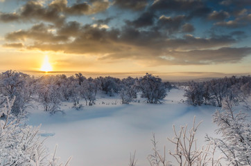 Sunset in the Arctic Circle