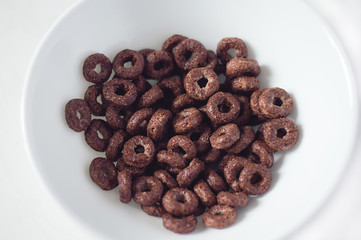 dry breakfast in a white plate