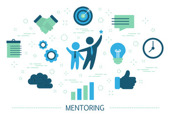 Mentoring concept. Giving advice for career success
