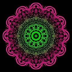 Modern Decorative floral color mandala. round Shapes. illustration.