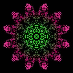 Modern Decorative floral color mandala. Super vector round Shapes. Vector illustration