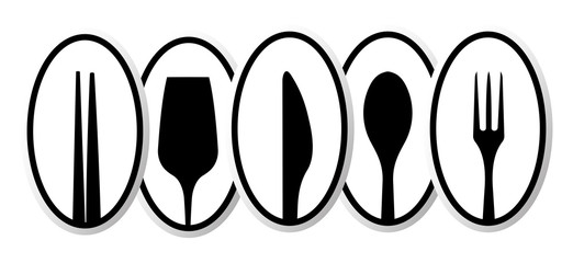 Fork spoon knife wine glass