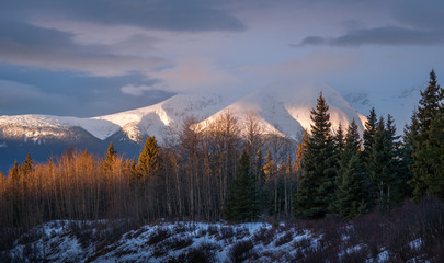 First Light in the Mountains