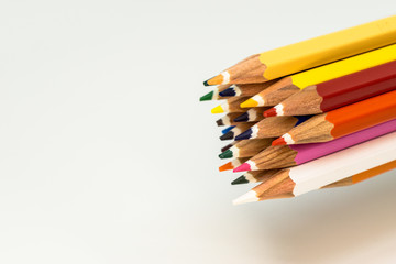 Obraz premium color pencils isolated on white background