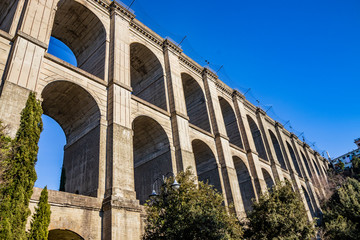 Fototapeta na wymiar the monumental bridge of Ariccia. Castelli Romani, Lazio, Italy.