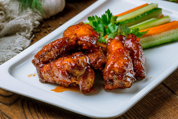 chicken wings in barbecue sauce