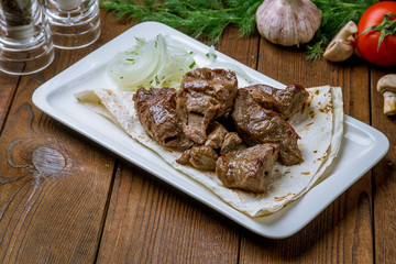 skewers of mutton flesh
