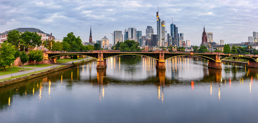 Fototapeta na wymiar Frankfurt Panoramic View