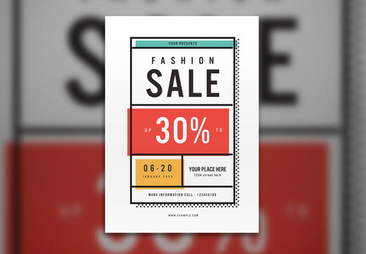 Offset Fashion Sale Flyer Layout