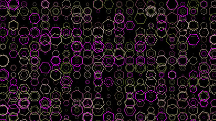 Abstract background pattern with a variety of hexagons.