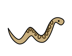 ヘビ(茶色)模様(茶色)