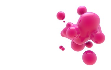 Abstract fluid blob compositions background. colorful liquid shape 3D Rendering.