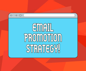 Word writing text Email Promotion Strategy. Business concept for Giving discounts or added gift to attract customer Monitor Screen with Forward Backward Progress Control Bar Blank Text Space
