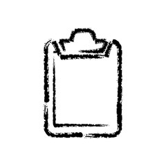 brush stroke hand drawn vector icon of clipboard