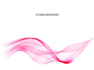 Vector Abstract pink curved lines background. Template brochure design.