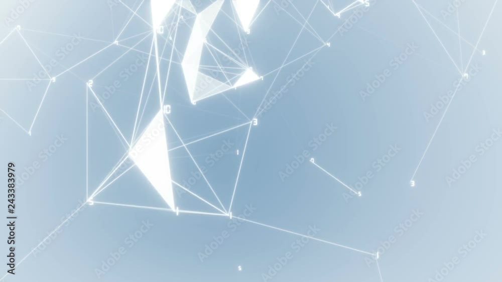 Poster business decision.3d rendered abstract plexus shapes. connection and web concept. digital, communica