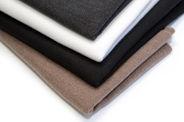 Colorful Fabric Pattern On White Close Up