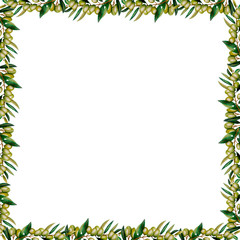 Olives, watercolors on a white background Olives are isolated.