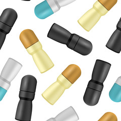 Realistic Detailed 3d Antiperspirant Seamless Pattern Background. Vector