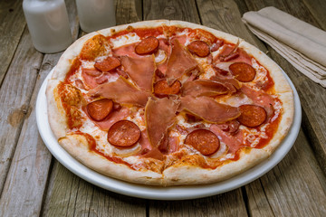 Italian meat pizza