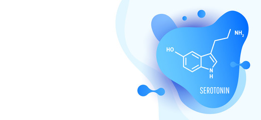 Serotonin hormone structural chemical formula 